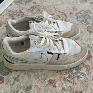 Nike White and Beige Women's Sneakers